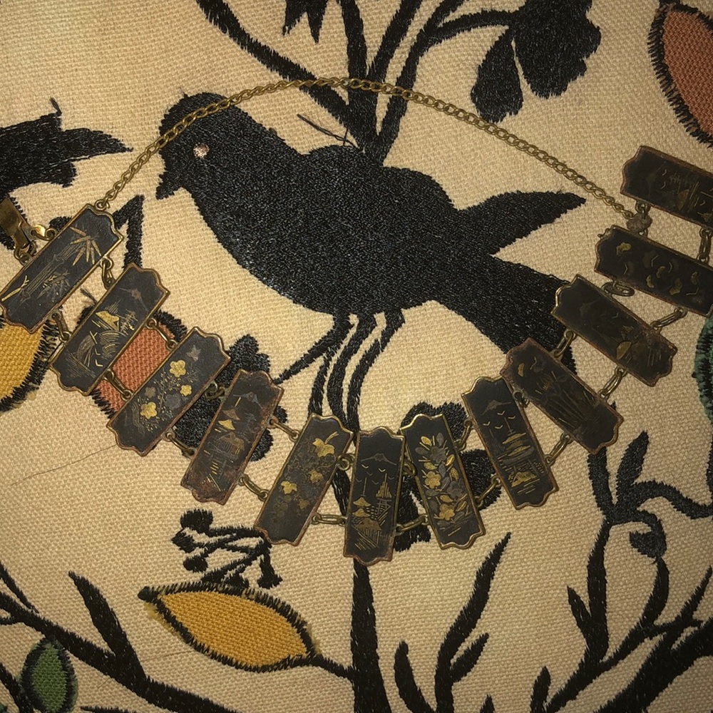 Antique RARE Japanese etched bracelet